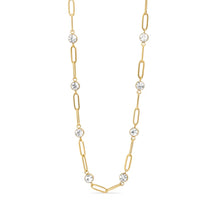 Load image into Gallery viewer, Crystal Paperclip Necklace
