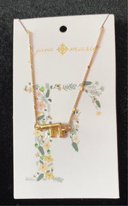 JM Block Initial Necklace