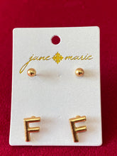 Load image into Gallery viewer, JM Block Initial Earrings
