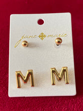 Load image into Gallery viewer, JM Block Initial Earrings
