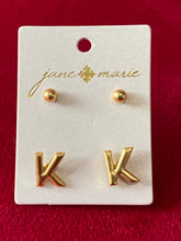 Load image into Gallery viewer, JM Block Initial Earrings
