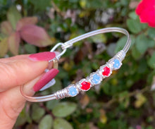 Load image into Gallery viewer, Earth Grace GameDay Red &amp; Powder Blue Bracelet
