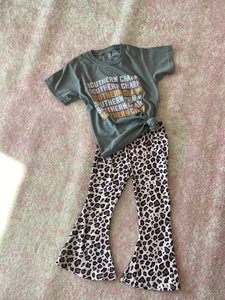 Kids Leopard Ruffled Up Pants