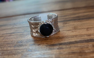 Earth Grace Wide Band w/ Stone Ring