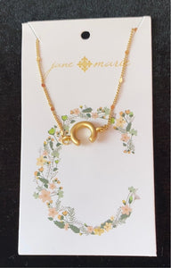 JM Block Initial Necklace