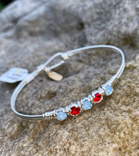 Load image into Gallery viewer, Earth Grace GameDay Red &amp; Powder Blue Bracelet
