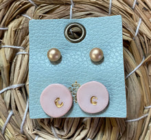 Load image into Gallery viewer, Color Initial Earrings
