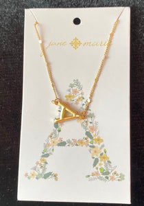 JM Block Initial Necklace