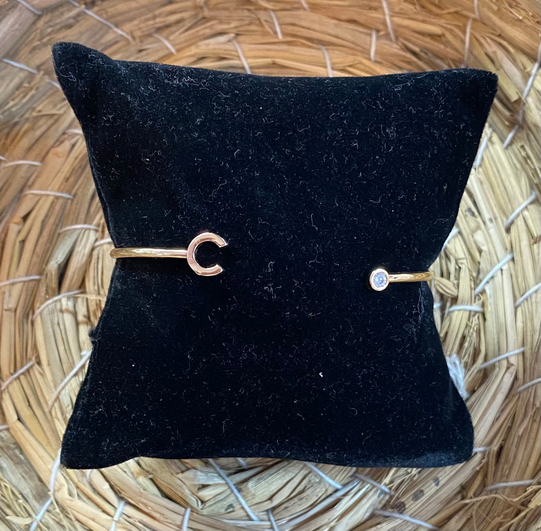 Initial Cuff Bracelet