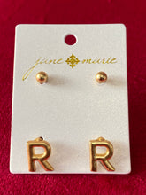 Load image into Gallery viewer, JM Block Initial Earrings
