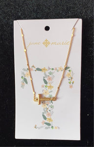 JM Block Initial Necklace