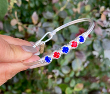 Load image into Gallery viewer, Earth Grace GameDay Red &amp; Blue Bracelet
