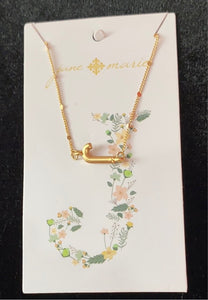 JM Block Initial Necklace