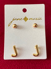 Load image into Gallery viewer, JM Block Initial Earrings
